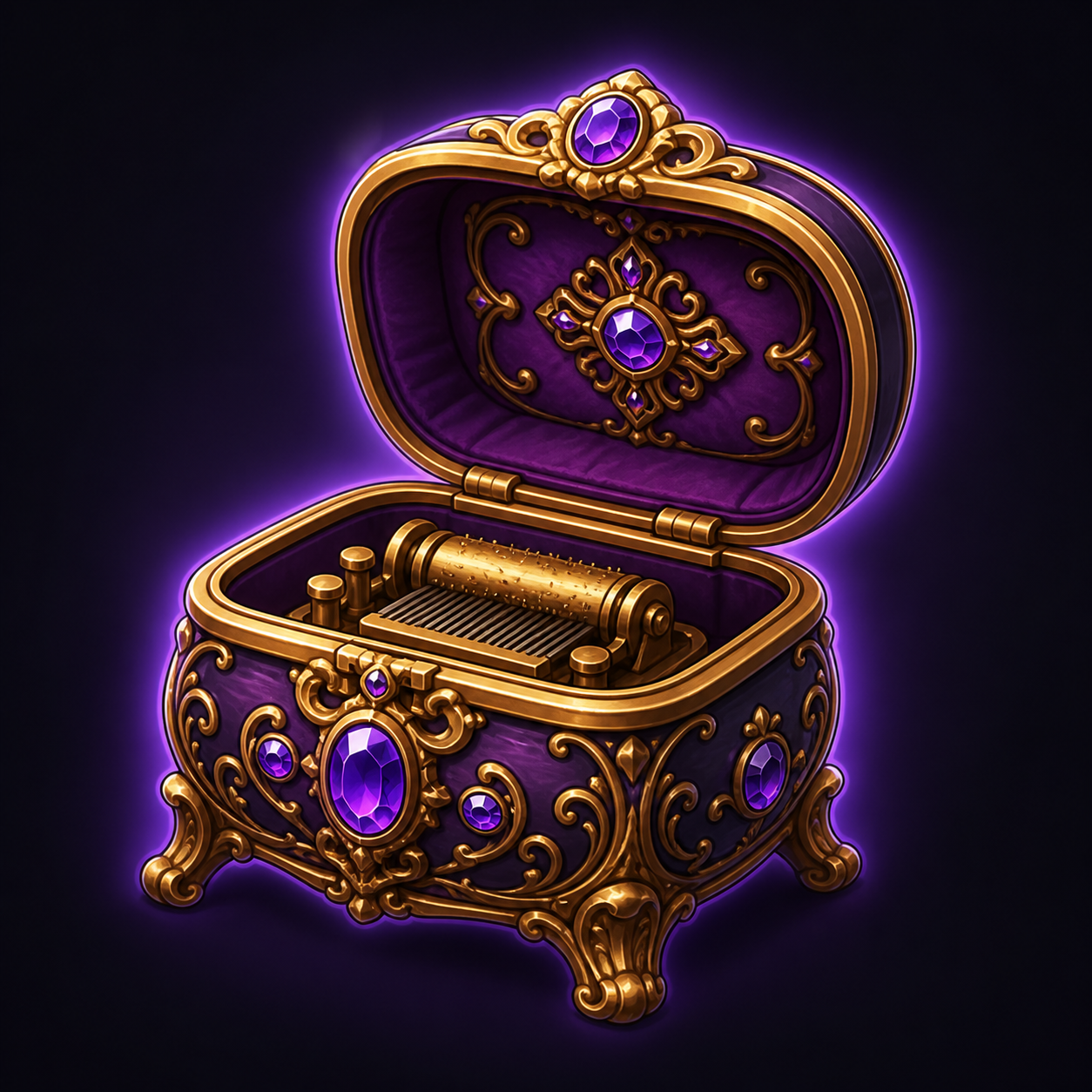 Antique Jeweled Music Box