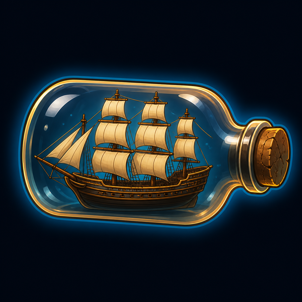 Antique Ship-in-a-Bottle