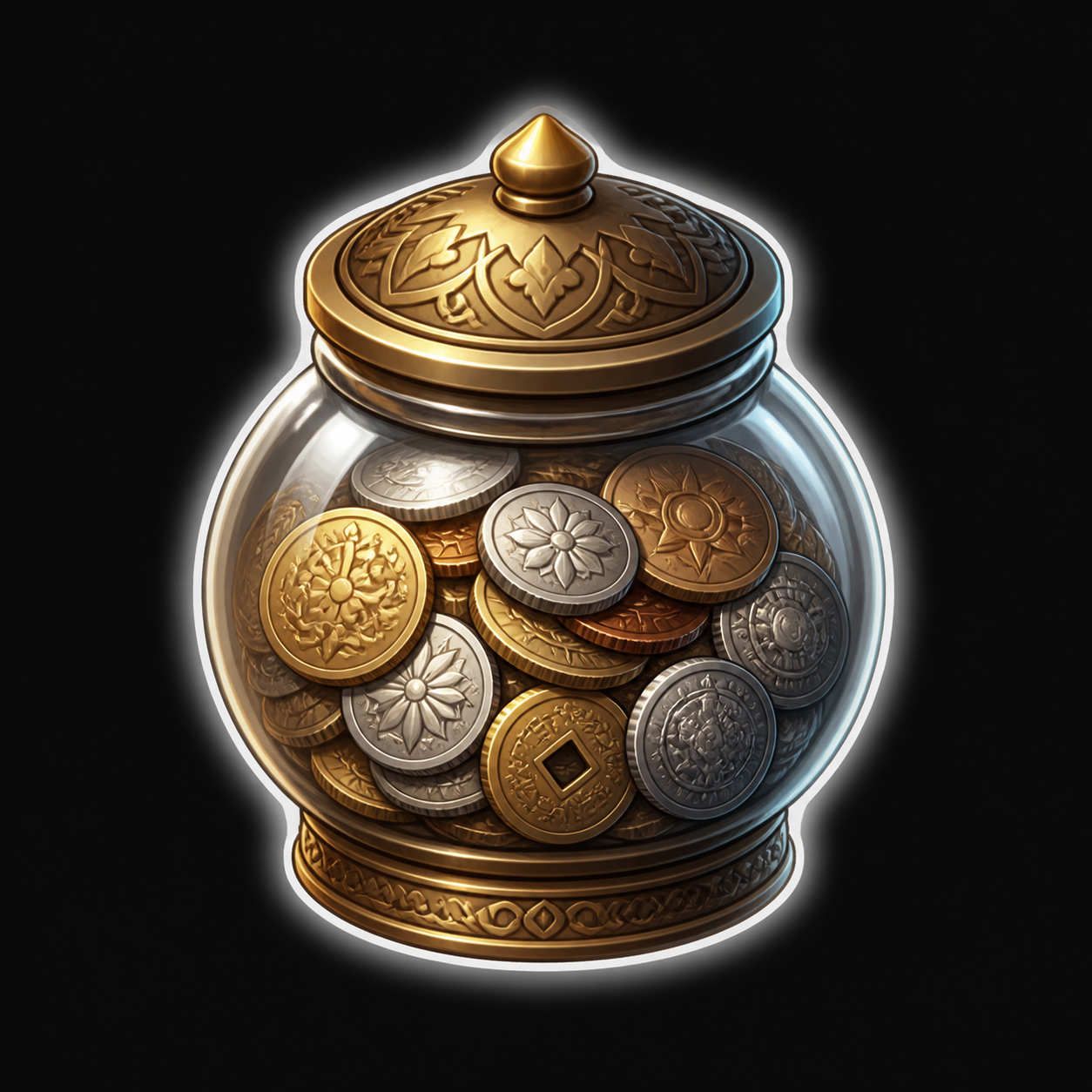 Foreign Coin Jar