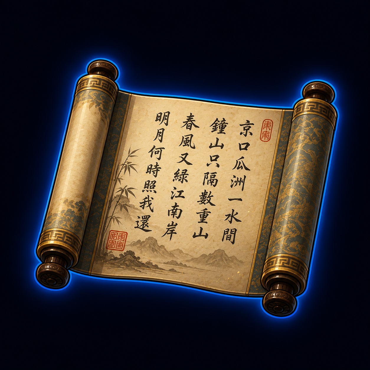 Hand-copied Poetry Scroll