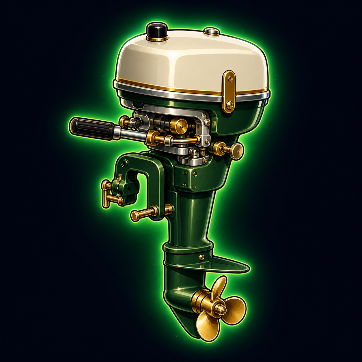 Restored Outboard Motor